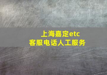 上海嘉定etc客服电话人工服务