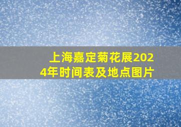 上海嘉定菊花展2024年时间表及地点图片