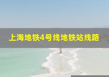 上海地铁4号线地铁站线路