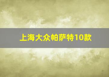 上海大众帕萨特10款