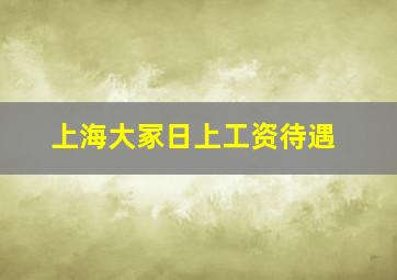 上海大冢日上工资待遇