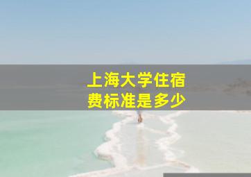 上海大学住宿费标准是多少