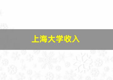 上海大学收入