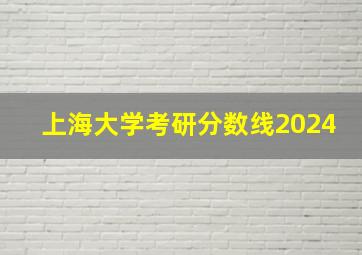 上海大学考研分数线2024