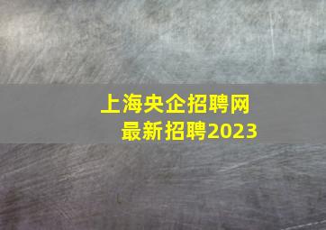 上海央企招聘网最新招聘2023