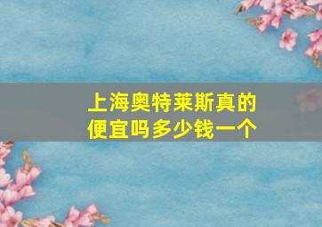 上海奥特莱斯真的便宜吗多少钱一个