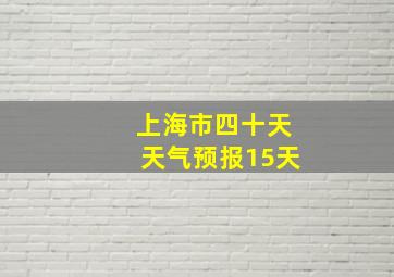 上海市四十天天气预报15天