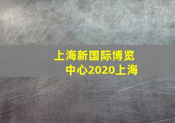 上海新国际博览中心2020上海