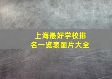 上海最好学校排名一览表图片大全