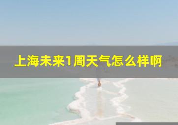 上海未来1周天气怎么样啊