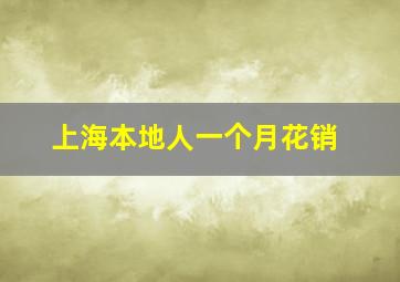 上海本地人一个月花销