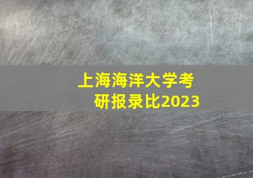 上海海洋大学考研报录比2023