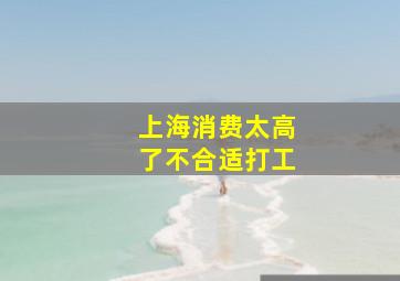 上海消费太高了不合适打工