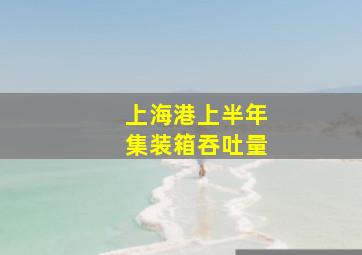 上海港上半年集装箱吞吐量