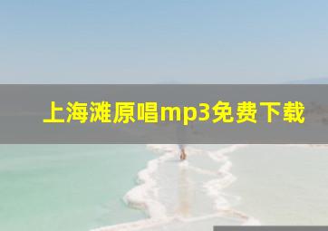 上海滩原唱mp3免费下载