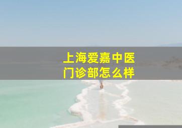 上海爱嘉中医门诊部怎么样