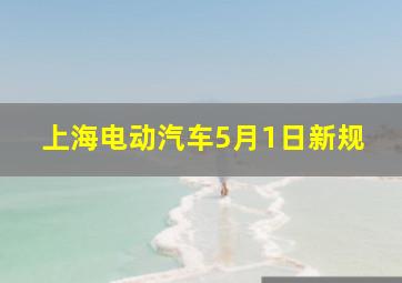 上海电动汽车5月1日新规