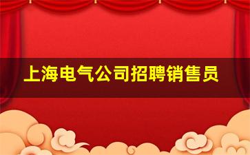 上海电气公司招聘销售员