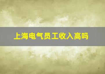 上海电气员工收入高吗