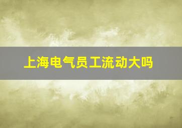 上海电气员工流动大吗