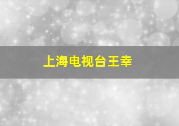 上海电视台王幸