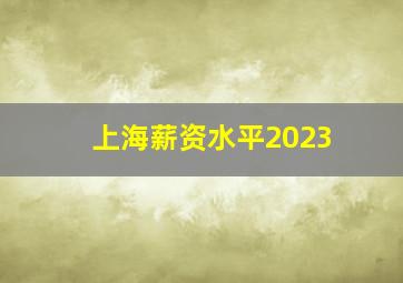 上海薪资水平2023