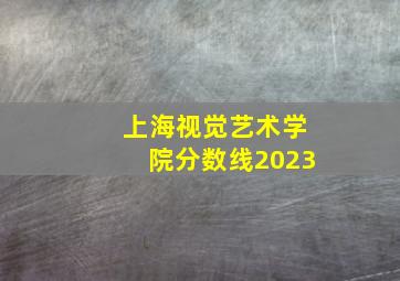 上海视觉艺术学院分数线2023