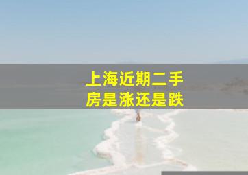 上海近期二手房是涨还是跌