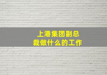 上港集团副总裁做什么的工作