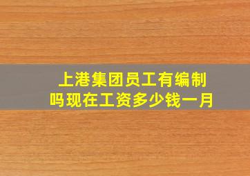 上港集团员工有编制吗现在工资多少钱一月