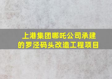 上港集团哪吒公司承建的罗泾码头改造工程项目