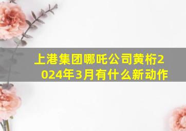 上港集团哪吒公司黄桁2024年3月有什么新动作