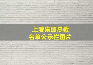 上港集团总裁名单公示栏图片