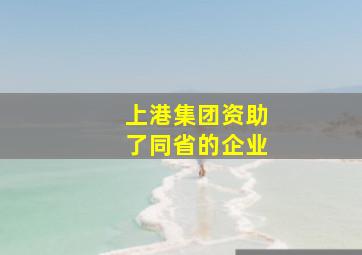 上港集团资助了同省的企业