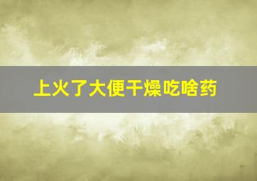 上火了大便干燥吃啥药