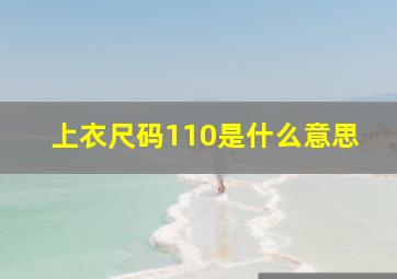 上衣尺码110是什么意思