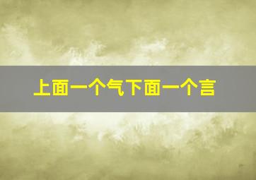 上面一个气下面一个言