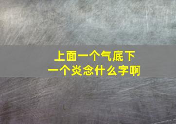 上面一个气底下一个炎念什么字啊