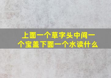 上面一个草字头中间一个宝盖下面一个水读什么