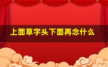 上面草字头下面再念什么