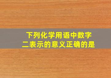 下列化学用语中数字二表示的意义正确的是