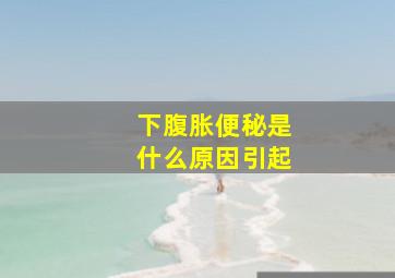 下腹胀便秘是什么原因引起