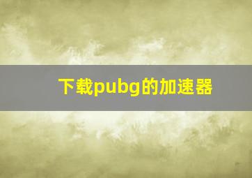 下载pubg的加速器