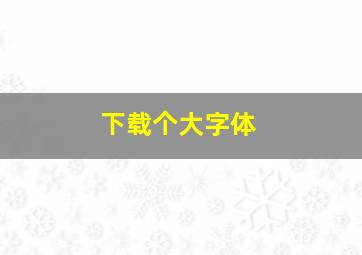 下载个大字体