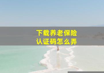 下载养老保险认证码怎么弄