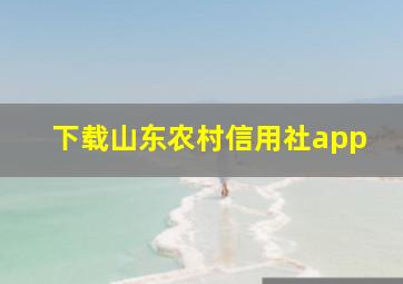 下载山东农村信用社app