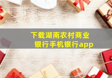 下载湖南农村商业银行手机银行app