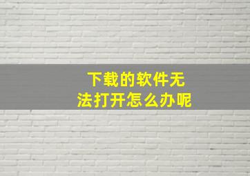 下载的软件无法打开怎么办呢