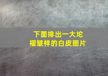 下面排出一大坨褶皱样的白皮图片