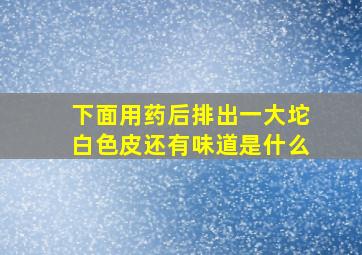 下面用药后排出一大坨白色皮还有味道是什么